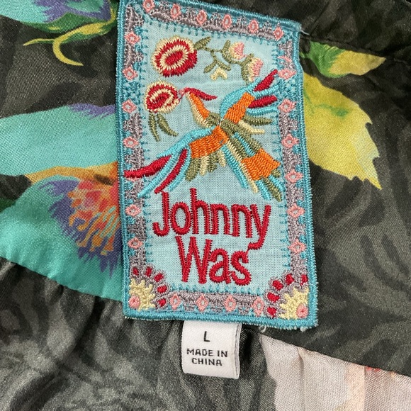 Johnny Was Multicolor Silk Dress Size L - Picture 7 of 8